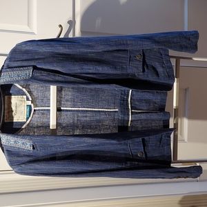 Cartonnier by Anthropologie Blue jacket size 12